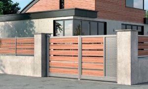 Portail-Battant-clôture-Aluminium-ton-bois-Vetraz-Monthoux